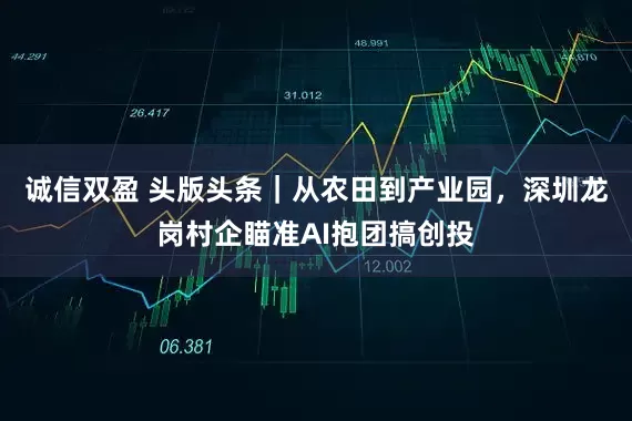 诚信双盈 头版头条｜从农田到产业园，深圳龙岗村企瞄准AI抱团搞创投